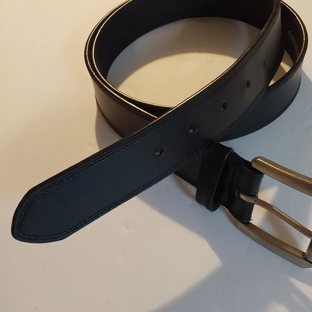 Dickies Mens Black Genuine Leather Stainless Buckle BIG Man's PLUS Belt Sz.44